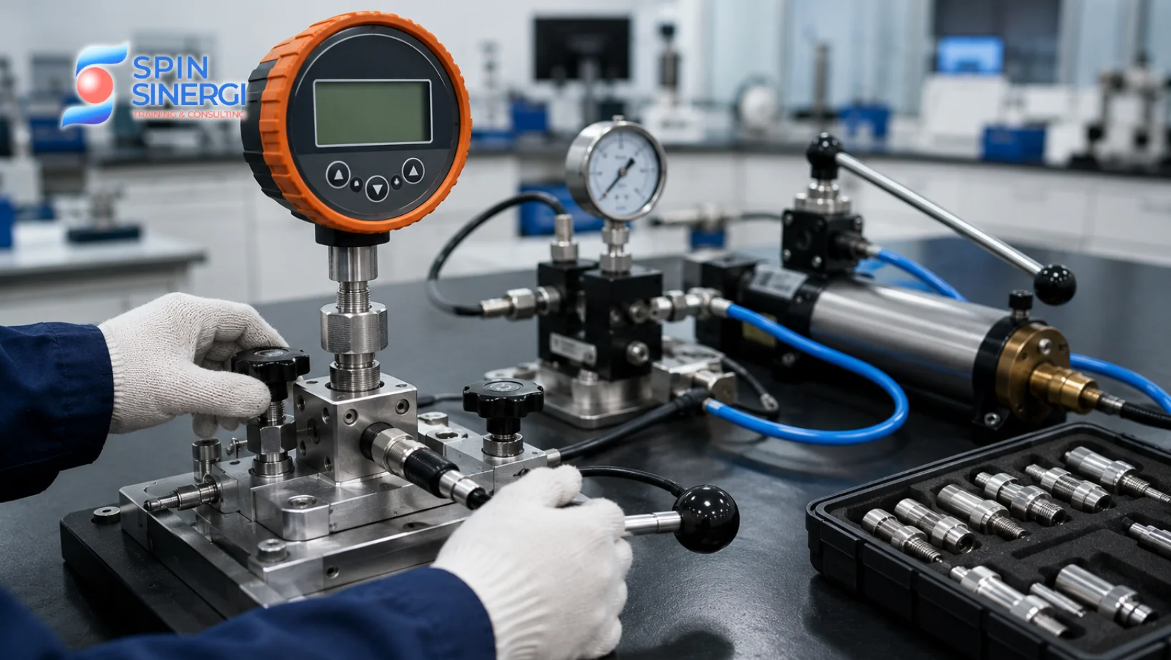 Pelatihan Teknik Kalibrasi Pressure Gauge Digital Oil Pneumatic - Kalibrasi Tekanan